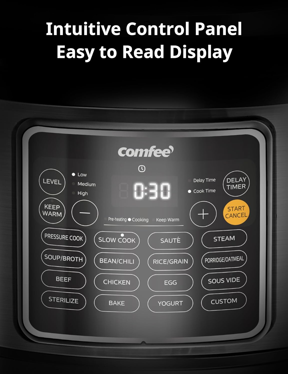 Open Box Deal – COMFEE’ 8-Quart Multi-Functional Pressure Cooker with 16 Cooking Presets and Healthy Ceramic Inner Pot (Like New Condition)