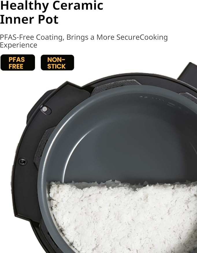 Open Box Deal – COMFEE’ 6-Quart Multi-Functional Pressure Cooker with 13 Cooking Presets and Healthy Ceramic Inner Pot (Like New Condition)