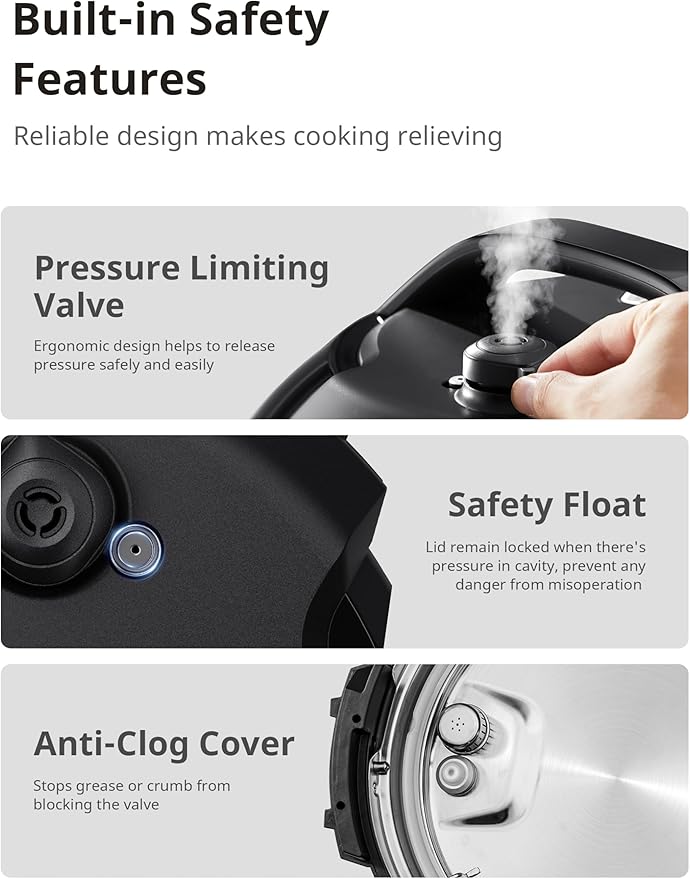 Open Box Deal – COMFEE’ 6-Quart Multi-Functional Pressure Cooker with 13 Cooking Presets and Healthy Ceramic Inner Pot (Like New Condition)