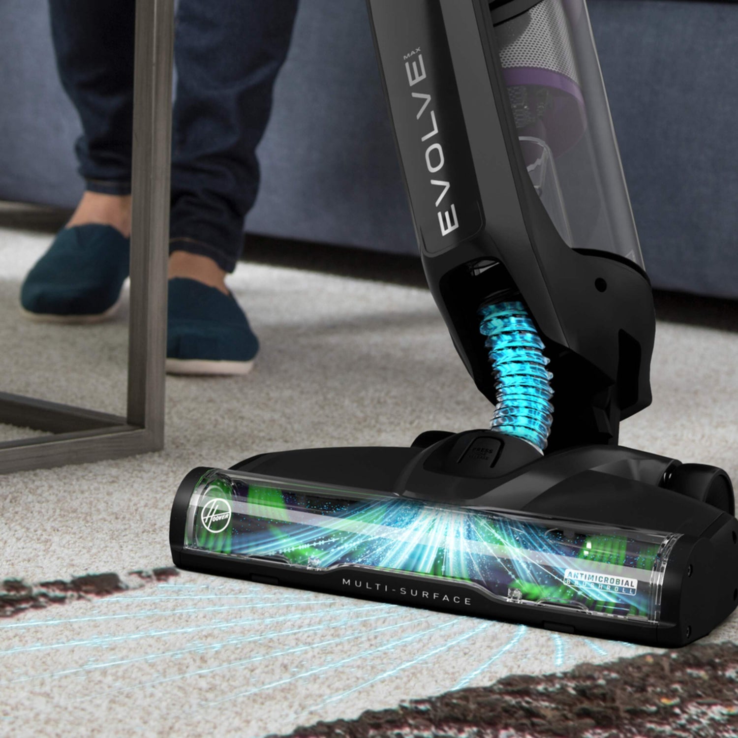 Open Box Deal – Hoover ONEPWR™ Evolve Pet Max Upright Vacuum with Built-in Dust Chaser™ Hand Vacuum (Like New Condition)